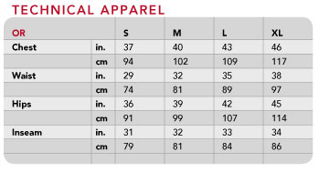 Xl apparel s-xl sizing chart